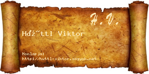 Hüttl Viktor névjegykártya